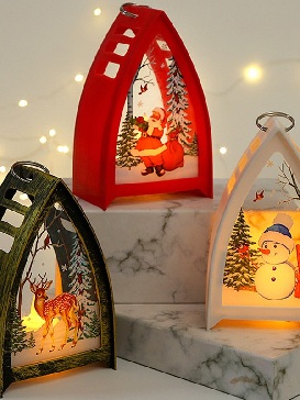Christmas Decoration Items Led Candle Light Christmas Hanging Light Kids Hand Held New Style Vintage Window Ornaments