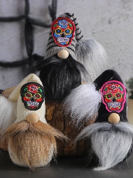 Halloween Skull Doll 2023 Simulation Beard Faceless Doll Party Atmosphere Wear Accessories
