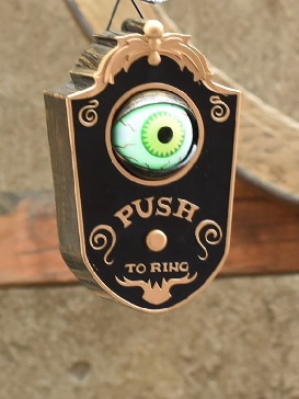 Halloween One-eyed Doorbell Decoration Toy Bar Haunted House Horror Glowing Pendant Whole Trick Door Hanging