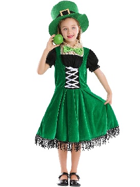 Halloween Costume National Holiday St. Patrick's Day Children Irish Fairy Dwarf Dress