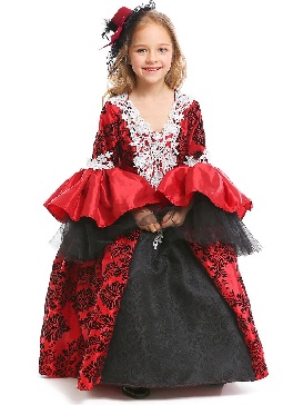 Victorian Halloween Costume Girls Spain Lolita Princess Dress Retro Court Dress