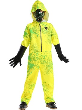 Halloween New Horror Jumpsuit Biohazard Protective Clothing Splash Print Neutral Dress Up As Zombie Halloween Costume
