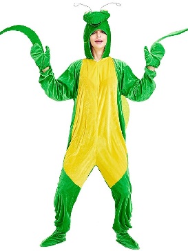 Halloween Costume Animal Flannel Home Clothes Green Praying Mantis Pajamas Animal Stage Costume